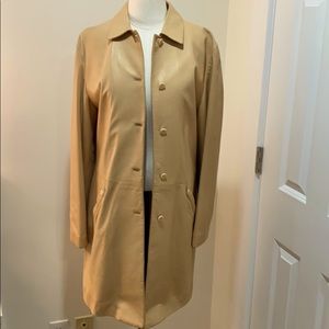 Salvatore Ferragamo leather coat size 6